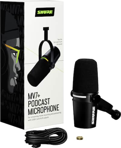 通販 送料無料  MV7+ Shure USB MV7+-K Microphone Podcast Dynamic C/XLR DTM・DAW
