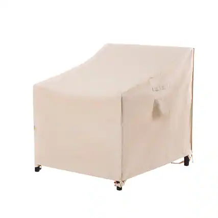 Front. F&J Outdoors - F&J Outdoors Premium Waterproof Outdoor Patio Chair Cover - Beige.