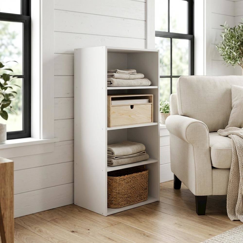 FurniFact Engineered Wood bookcase with simple design for home or ...