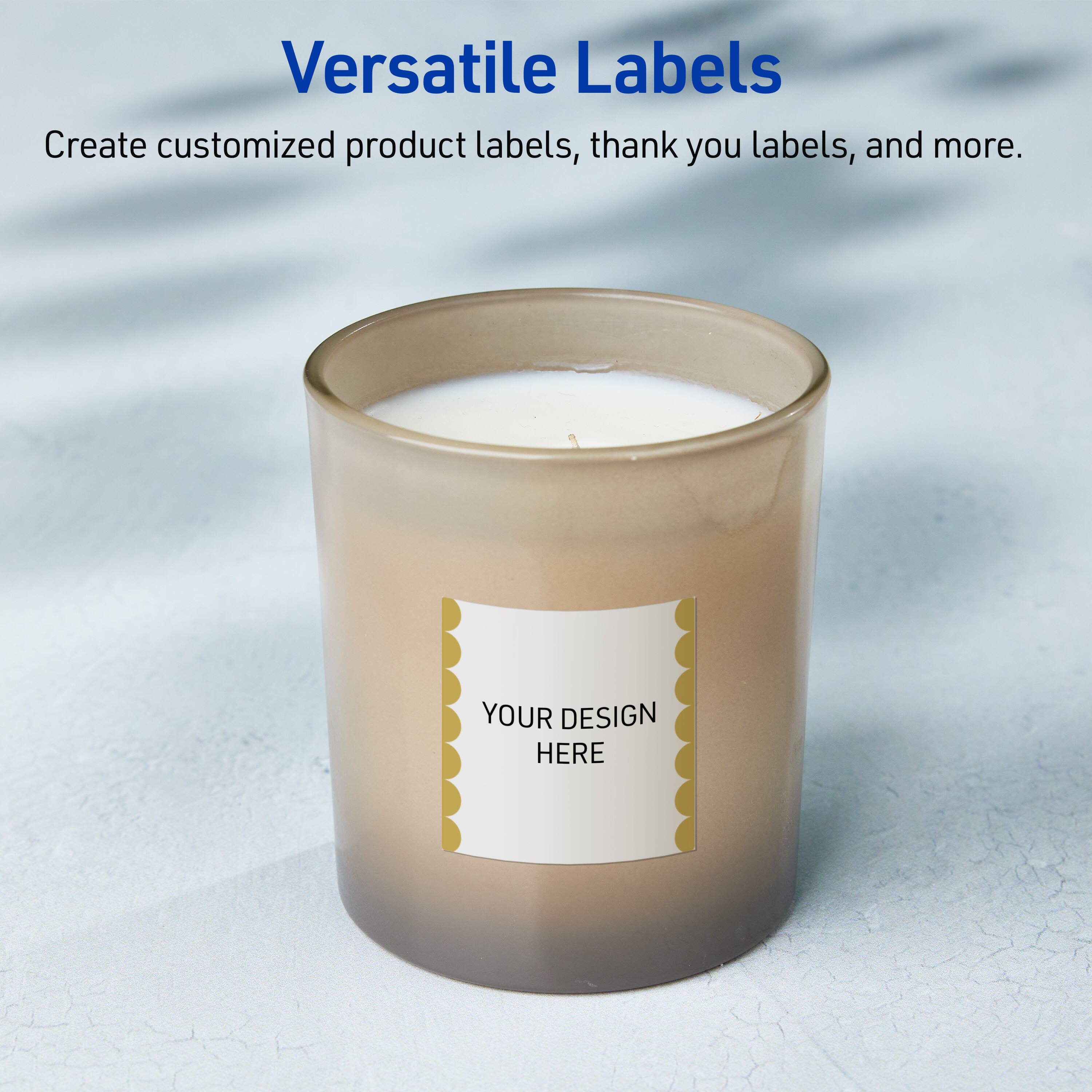 Versatile Labels

Create customized product labels, thank you labels, and more.

YOUR DESIGN HERE