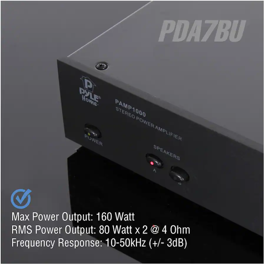 Pyle 2.1 Channel 200 Watt Max Bluetooth Stereo Amplifier/Receiver with ...