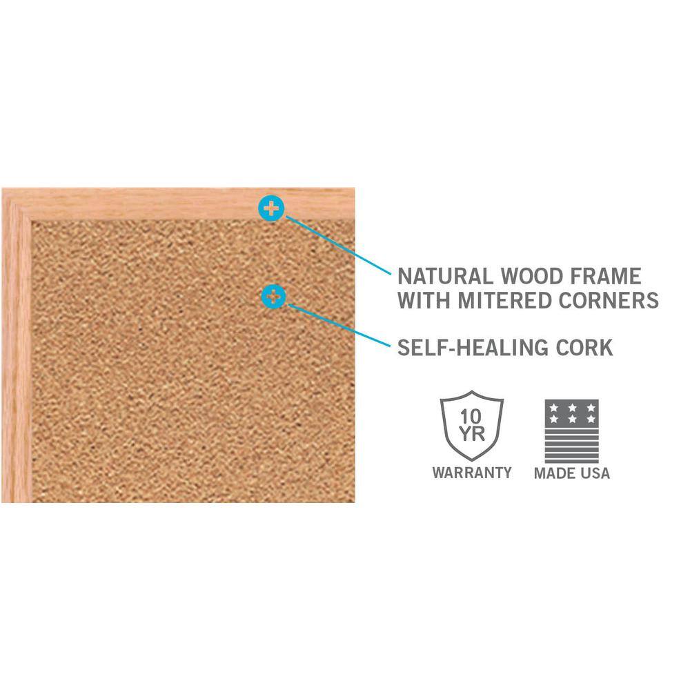 NATURAL WOOD FRAME WITH MITERED CORNERS  
SELF-HEALING CORK  
10 YR WARRANTY  
MADE USA
