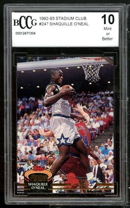 Topps - Shaquille O'Neal Rookie Card 1992-93 Stadium Club #247 BGS BCCG 10