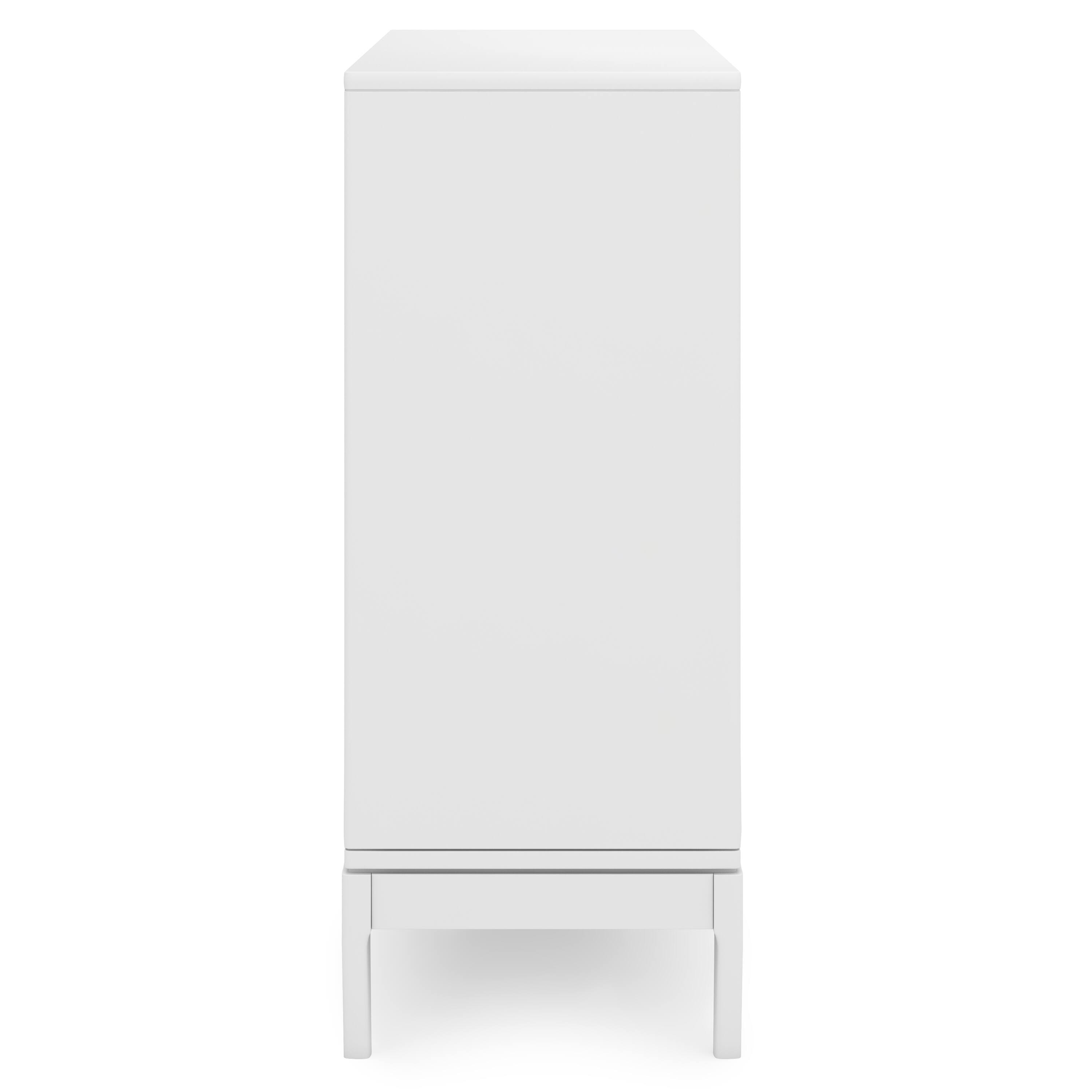 Alt View 1. Simpli Home - Harper Solid Wood 48 inch Storage Cabinet in Teak Brown (Set of 2) - White.