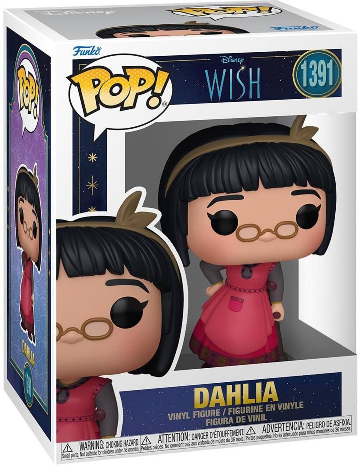 CETeaty TOpy TAk Funko. Disney M POP! WISH . 1391 DAL DAHLIA EN VINYLE FIGURE / FIGURINE VINYL DE VINIL FIGURA PELIGRO DE ASFIXIA, D'TOUFFEMENT. ADVERTENCIA: para nios menores de 36 meses DANGER pequerias. No es adecuado HAZARD. ATTENTION: aux enfants de moins de 36 mois, Partes WARNING: CHOKING Pettes pieces. Ne convient pas children under 36 months. Not suitable for Small parts.