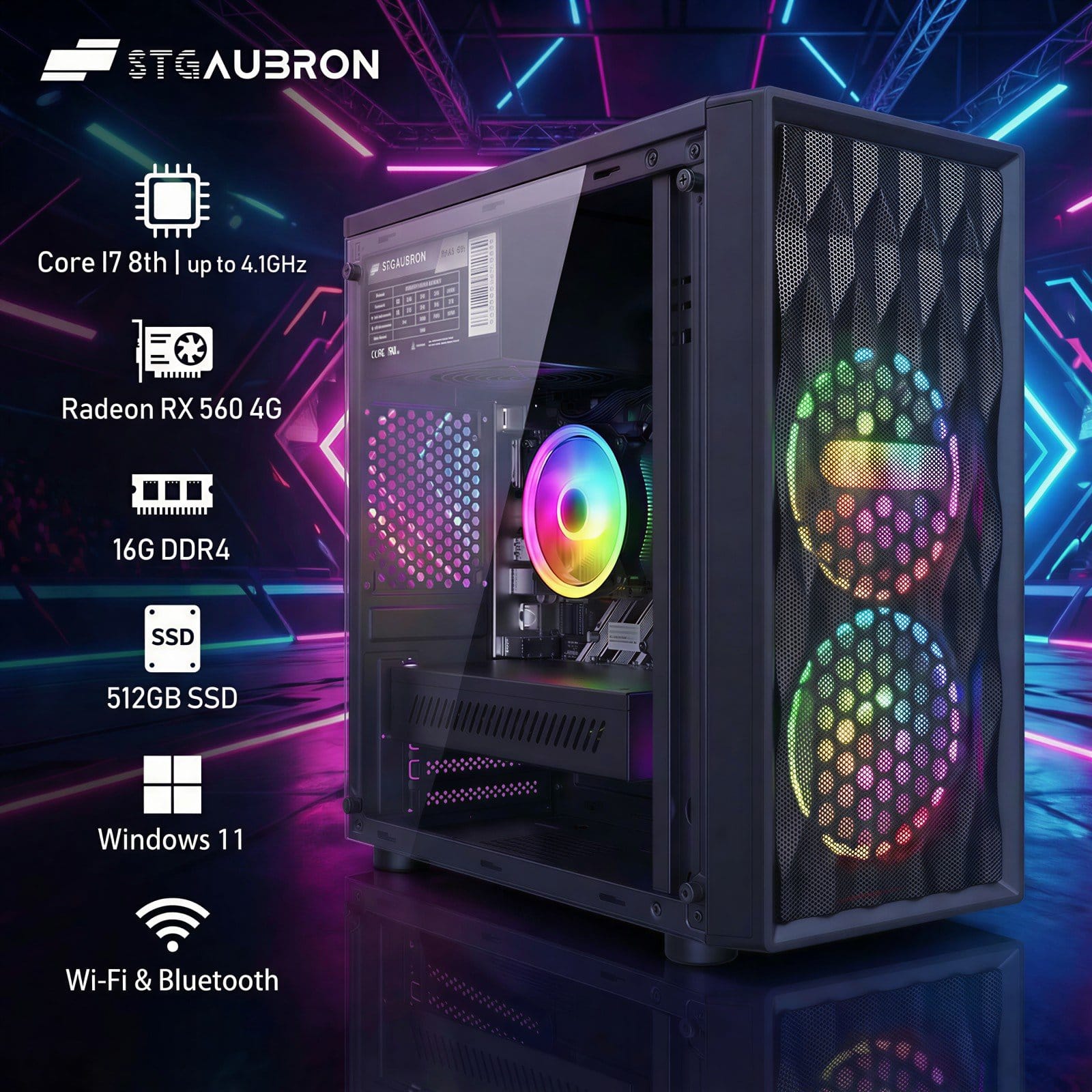 ゲーミングPC/Core i7-2600K/8G/RX560 Amazon.com: STGAubron Gaming PC Computer Desktop, Radeon RX 560 4G