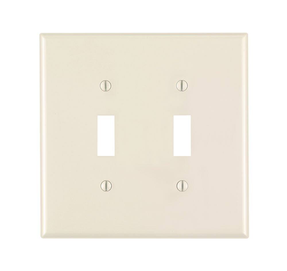 Leviton - 2 gang Nylon Toggle Wall Plate 1 pk - Almond