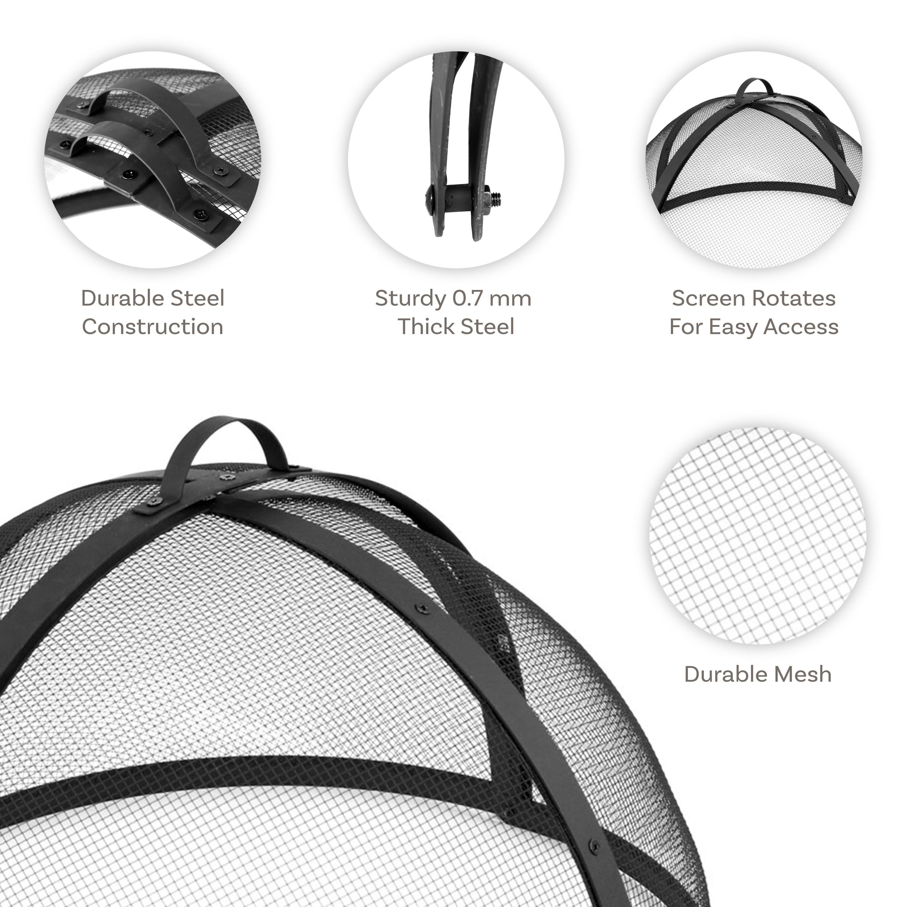 - Durable Steel Construction
- Sturdy 0.7 mm Thick Steel
- Screen Rotates For Easy Access
- Durable Mesh