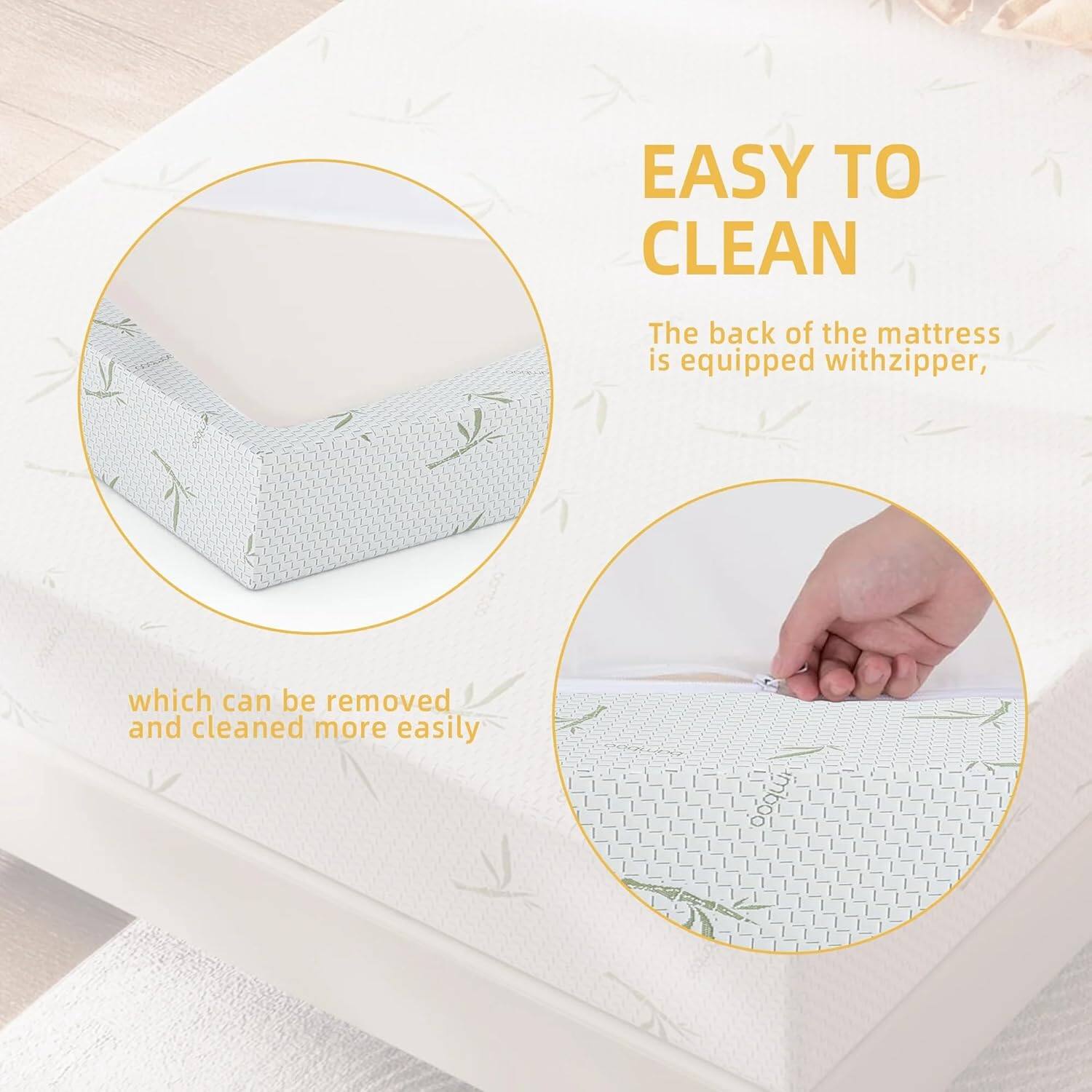 EASY TO CLEAN

The back of the mattress is equipped with a zipper, which can be removed and cleaned more easily.