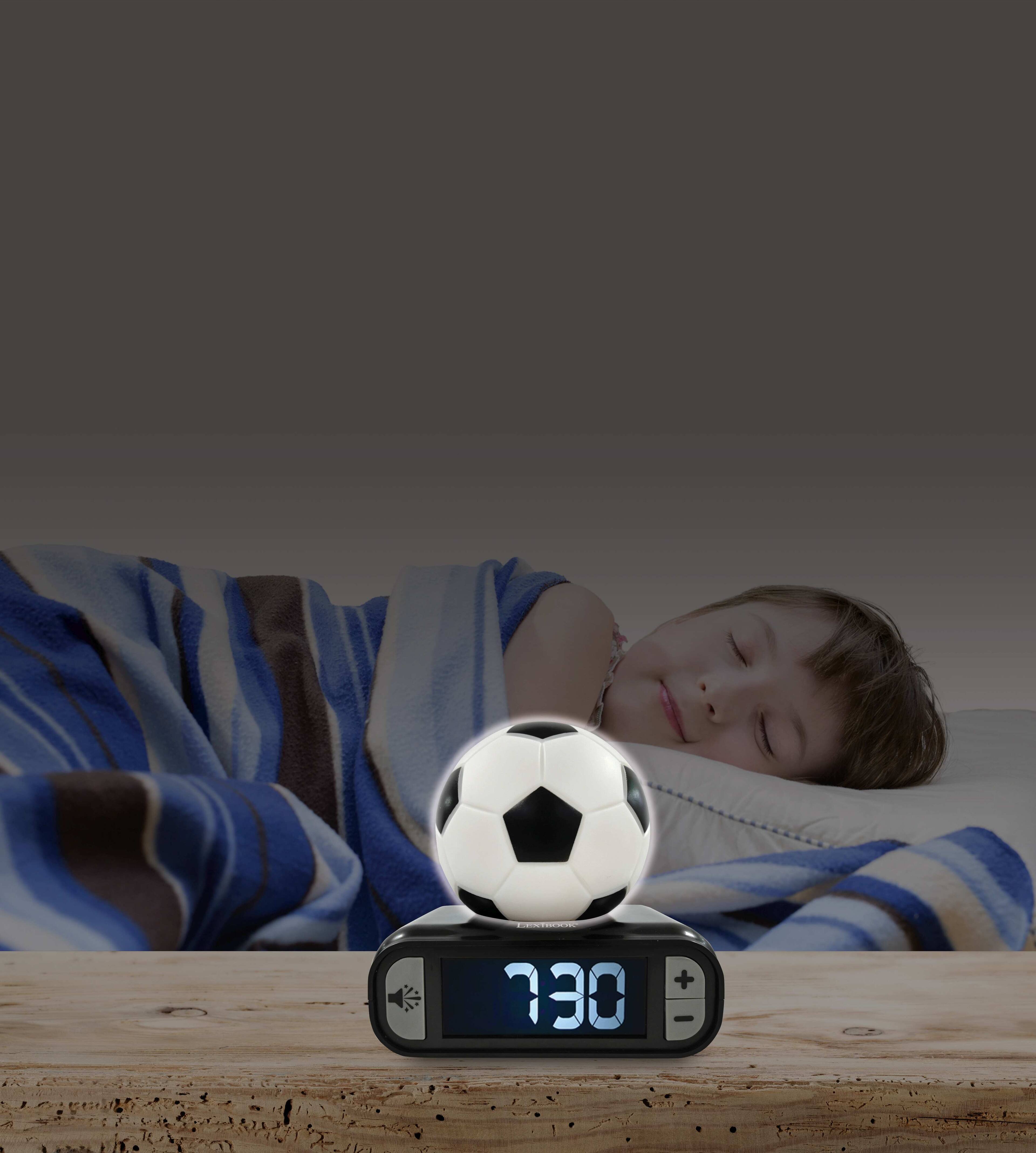 Alt View 9. Lexibook - Digital Alarm Clock with a Football 3D Night Light and Sound Effects - WHITE.