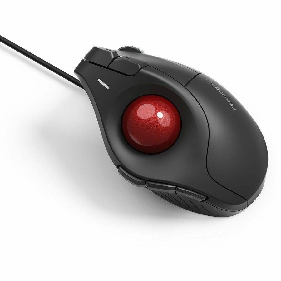 Alt View 5. Kensington - Kensington Pro Fit Ergo TB675 Vertical Wired Trackball - Ergonomic Thumb-Operated Trackball - PC, Mac - Optical - Cable - Black.