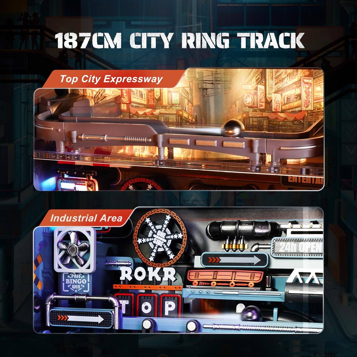 187CM CITY RING TRACK

Top City Expressway

Industrial Area

ROKR

BINGO WIN

24h OPEN

ENTERTAIN

PASS