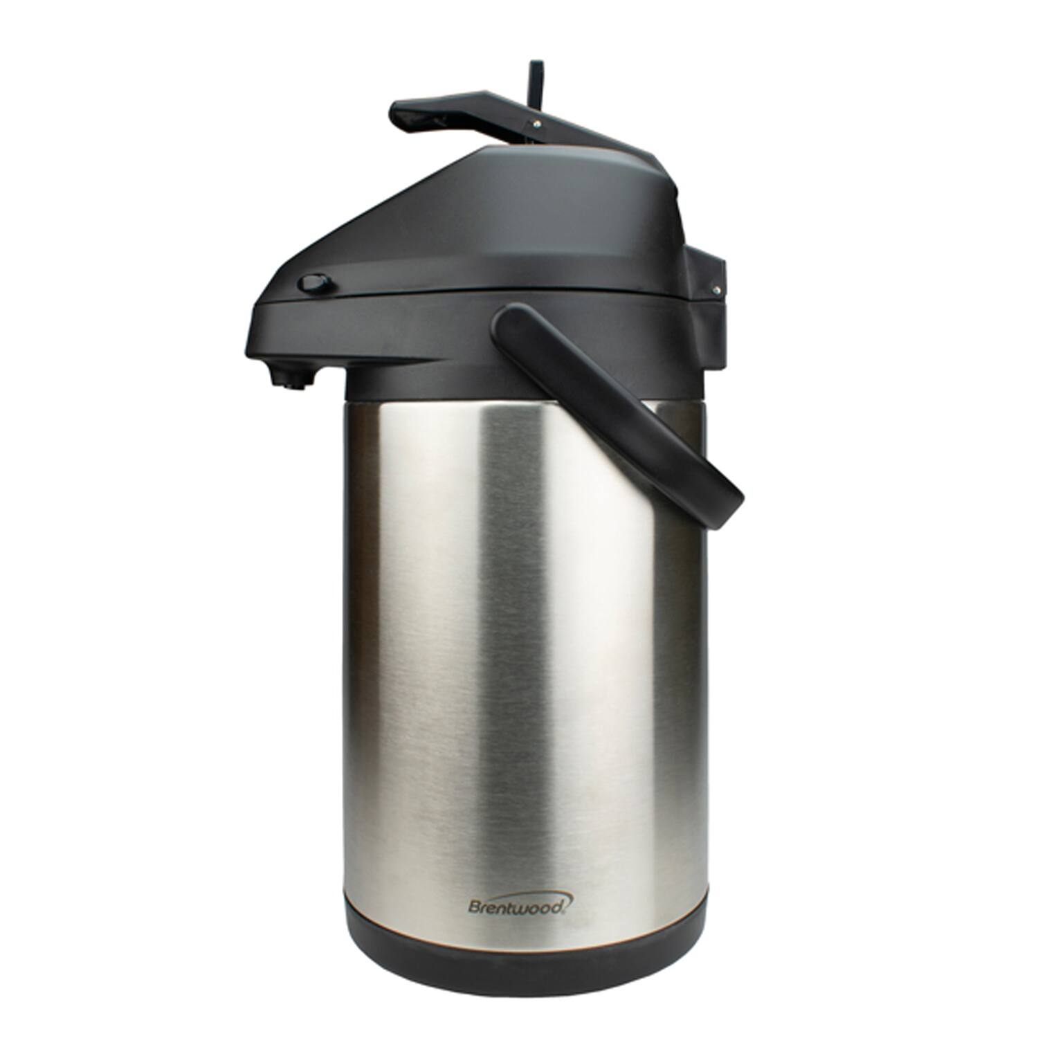 Alt View 4. Brentwood - Brentwood 3.5-Liter Airpot Hot & Cold Drink Dispenser - Silver.