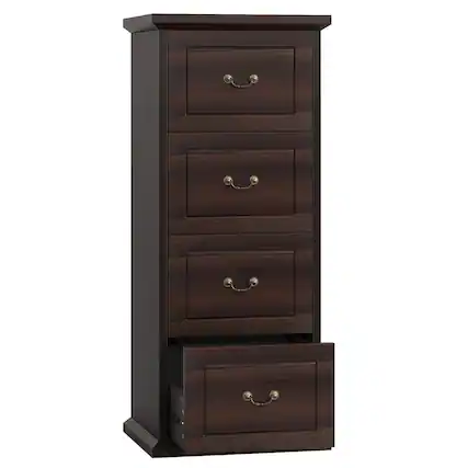Front. Kadyn - Kadyn Filing Stroage Cabinets,File Stroage Cabinet, 4-Drawer File Cabinet, Vertical Wood Filing Cabinet,Brown - Brown.