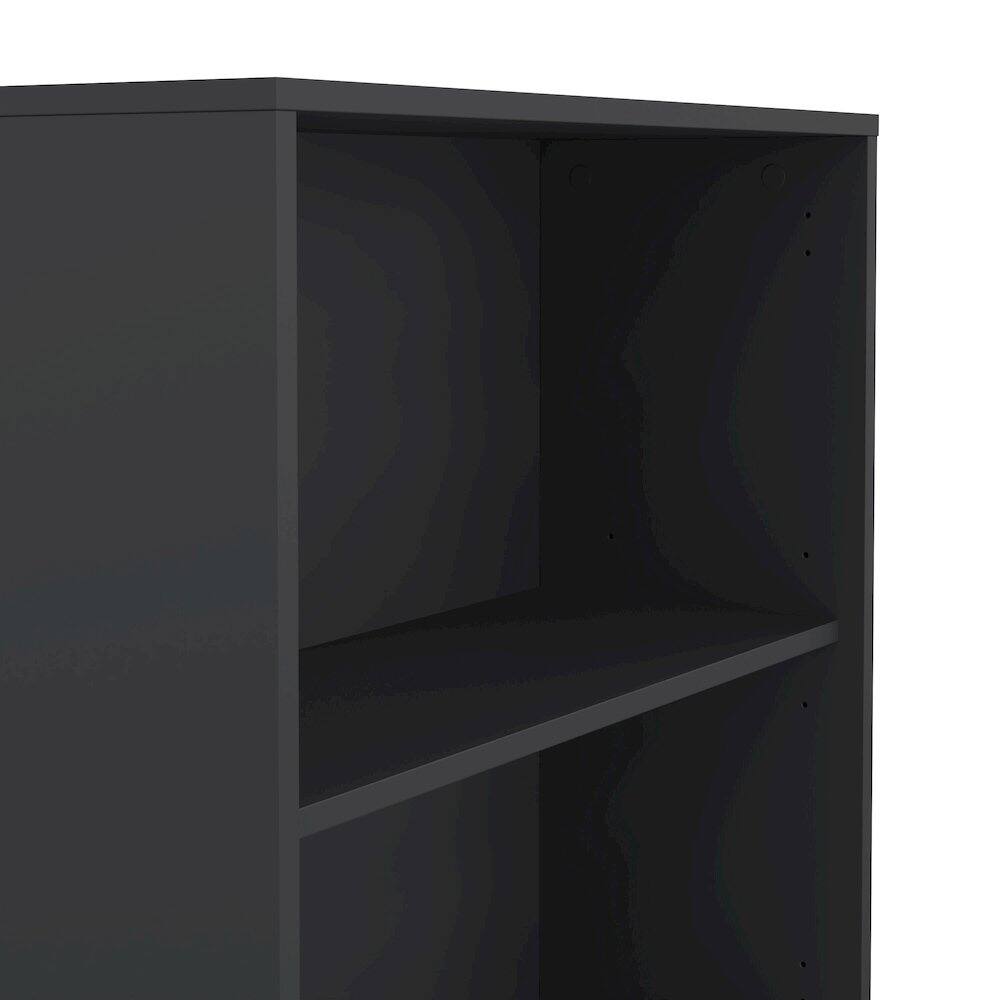 Alt View 2. Tvilum - 6 Shelf Boockase with 2 Doors, Home Office Storage - Gray.