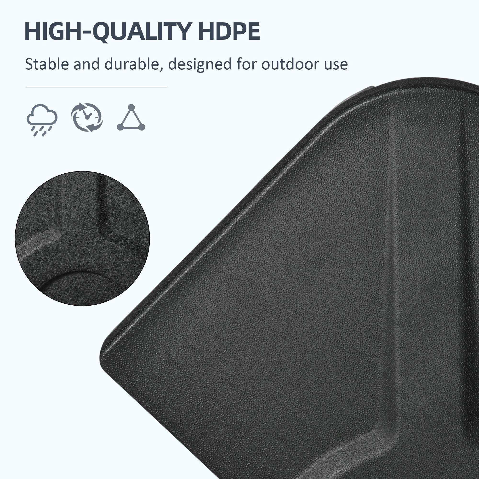 HIGH-QUALITY HDPE  
Stable and durable, designed for outdoor use