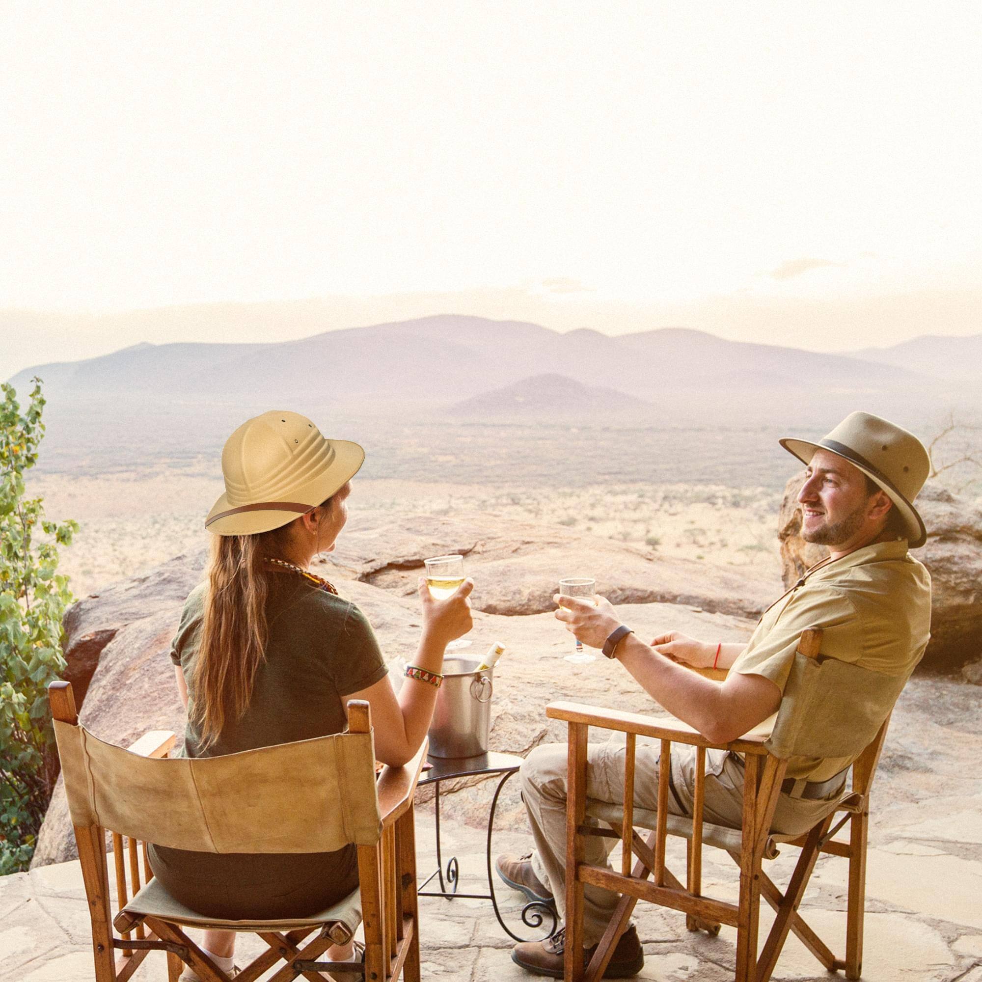 Alt View 10. Underwraps - Safari Pith Helmet Hat Adult Costume Accessory - Brown.