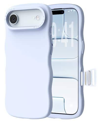 Ornarto - for iPhone Air Case 6.5", Wavy Liquid Silicone Protection Case with Camera Control Button - Cherry Blossom