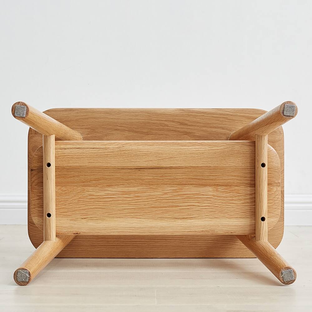 Alt View 1. Ropilly - Ropilly Solid Oak Hall Tree Coat Rack Bench Mid-Century Modern Entryway Shoe Storage Stool Natural Wood - Natural.