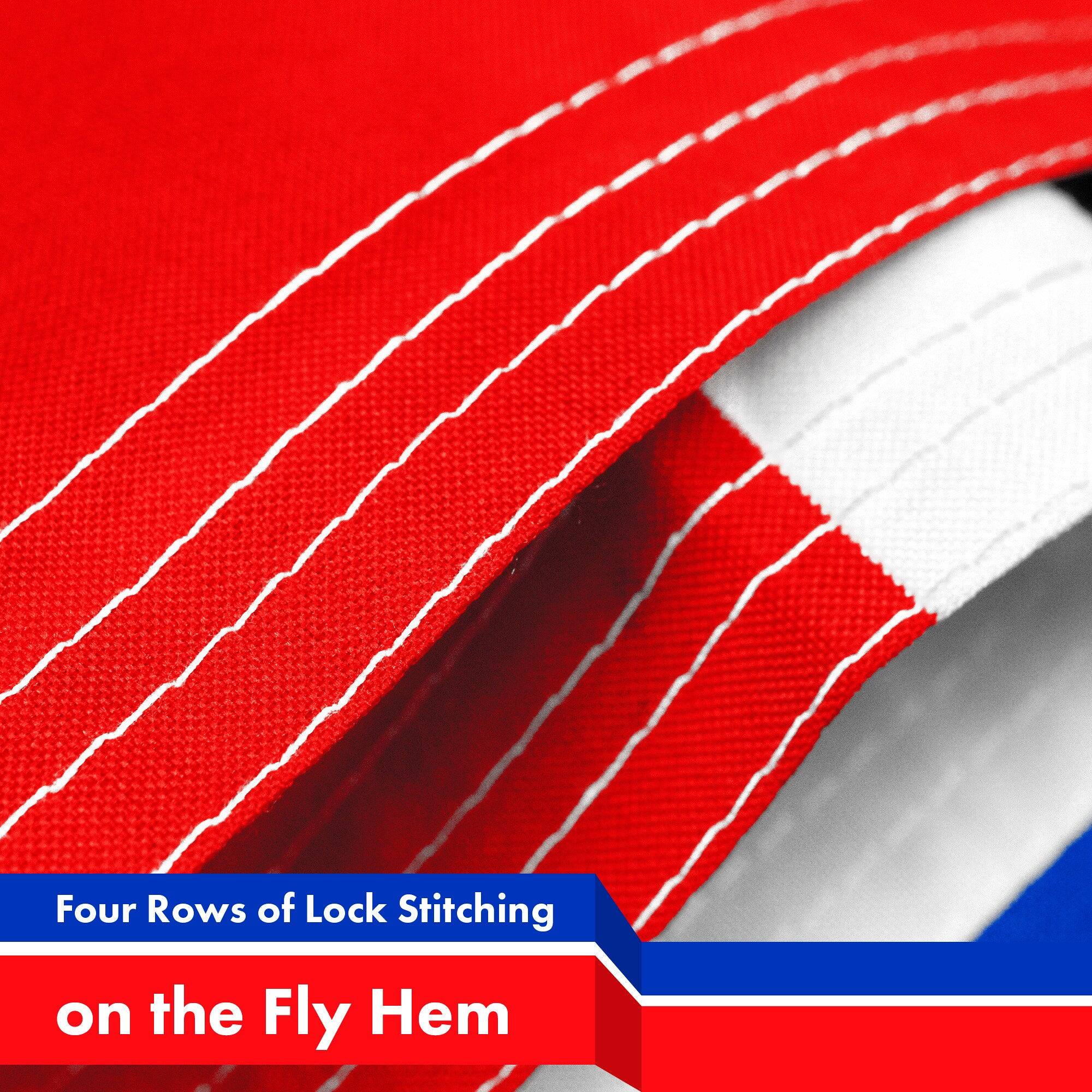 Four Rows of Lock Stitching on the Fly Hem