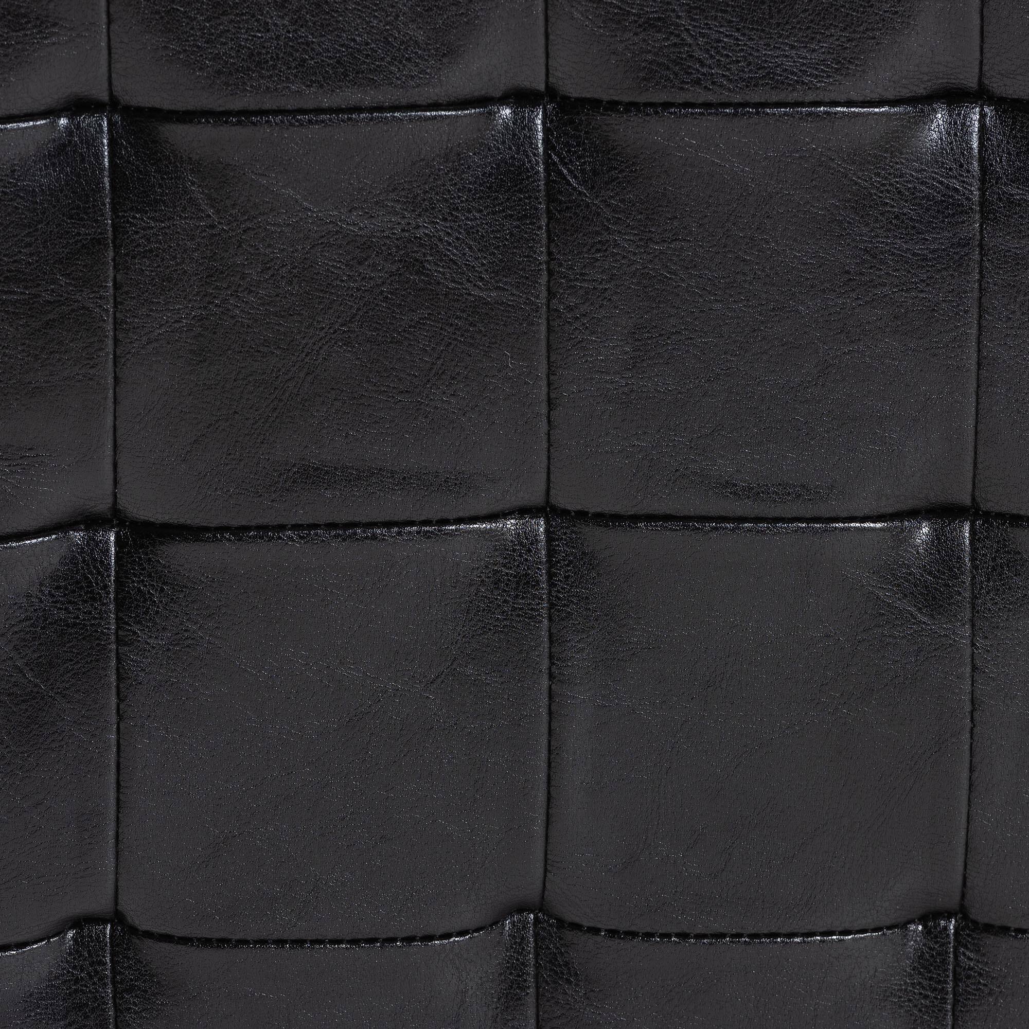 Left. Baxton Studio - Siskal Modern Cube Ottoman - Black.