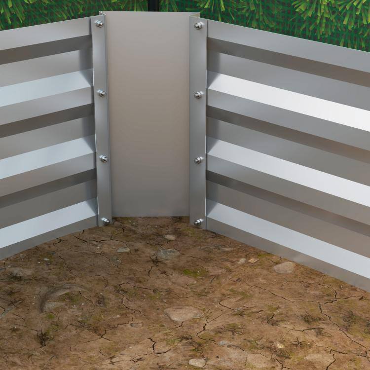 Alt View 9. PULUZ - 8.6 x 3 x 1ft Metal Planter Box with Mini Greenhouse, Galvanized Raised Garden Bed with Cover - Green and Silver.