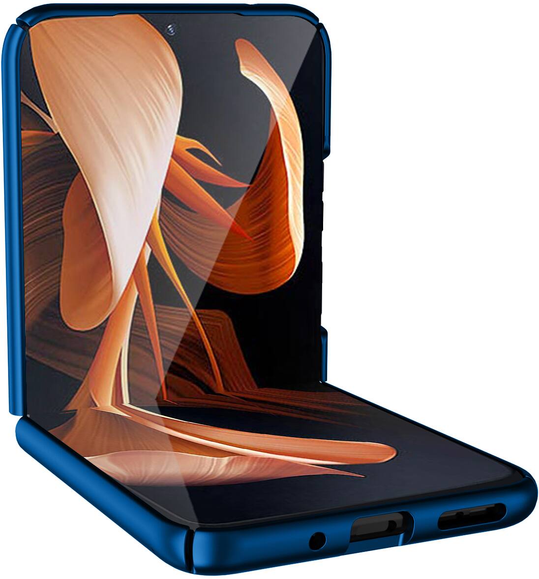Alt View 8. Nakedcellphone - Slim Case for Motorola RAZR (2023) - Blue.