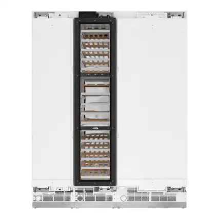 Front. Koolmore - KoolMore Reserve Panel Ready 30 in. Column Refrigerator with 18 in. Wine Cooler and Freezer - White.