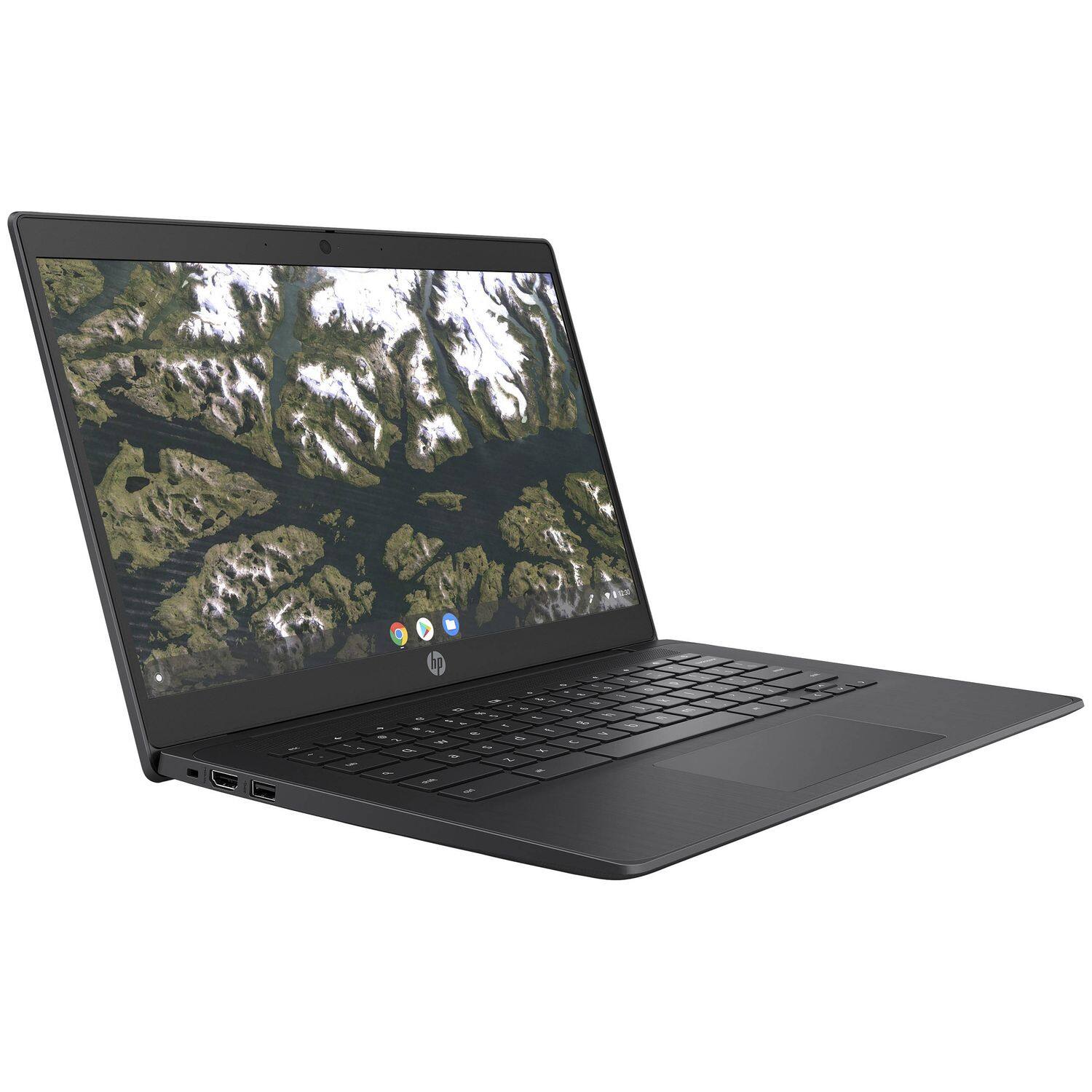 Alt View 2. HP - Chromebook 14 G6 14" Intel Celeron N4020 1.1 GHz up to 2.8 GHz 4GB RAM 32GB eMMC ChromeOS - Gray.