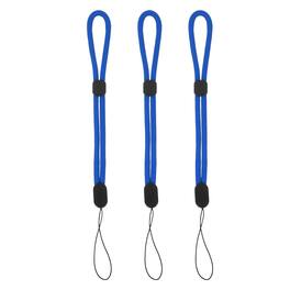 Unique Bargains - Camera Wrist Strap, 3pcs Adjustable Nylon Wristlet Lanyard String for Camera Keys Keychain Phone USB Wallet - Pure Dark Blue