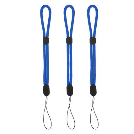 Front. Unique Bargains - Camera Wrist Strap, 3pcs Adjustable Nylon Wristlet Lanyard String for Camera Keys Keychain Phone USB Wallet - Pure Dark Blue.