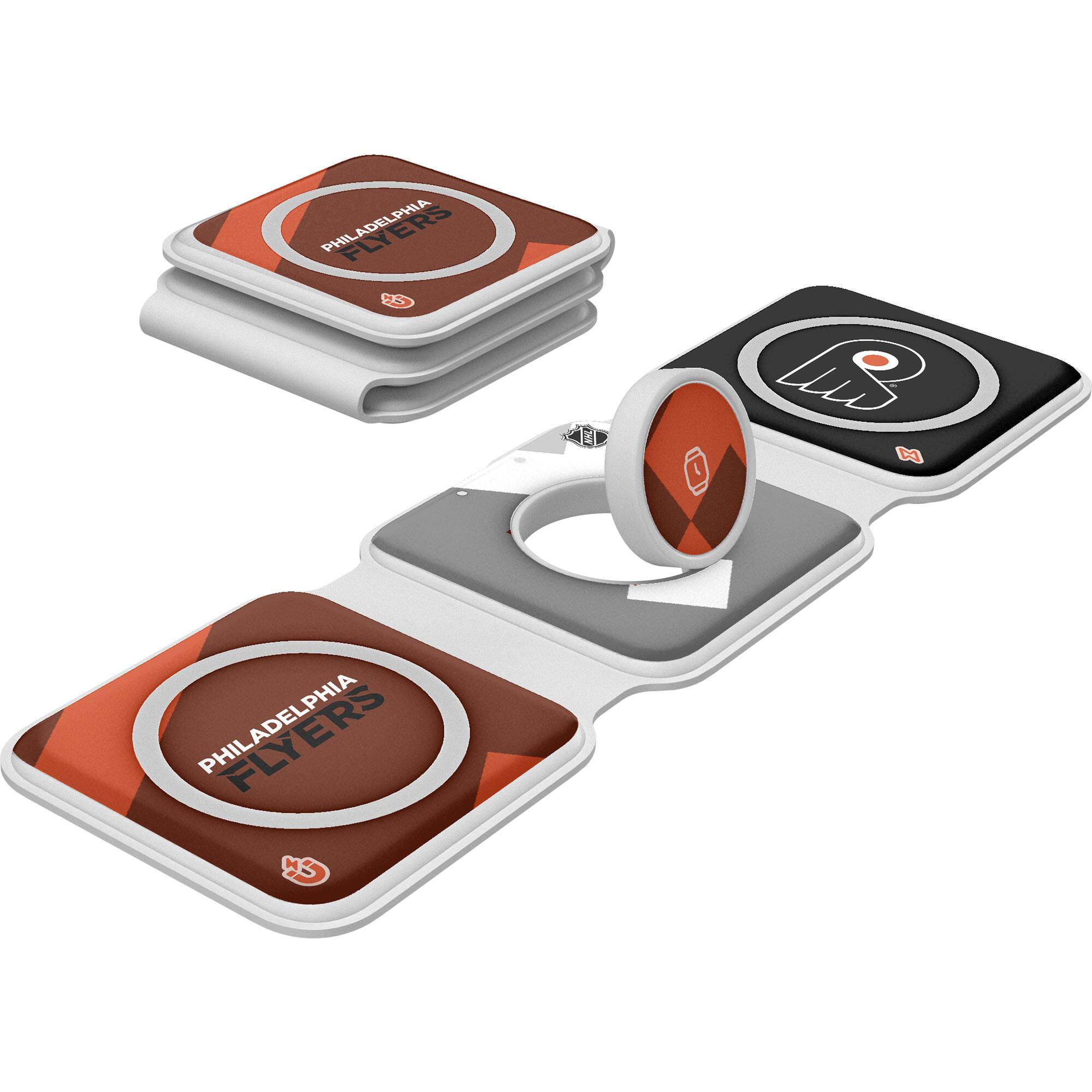 Front. Keyscaper - Philadelphia Flyers 3-in-1 Foldable Charger - White.