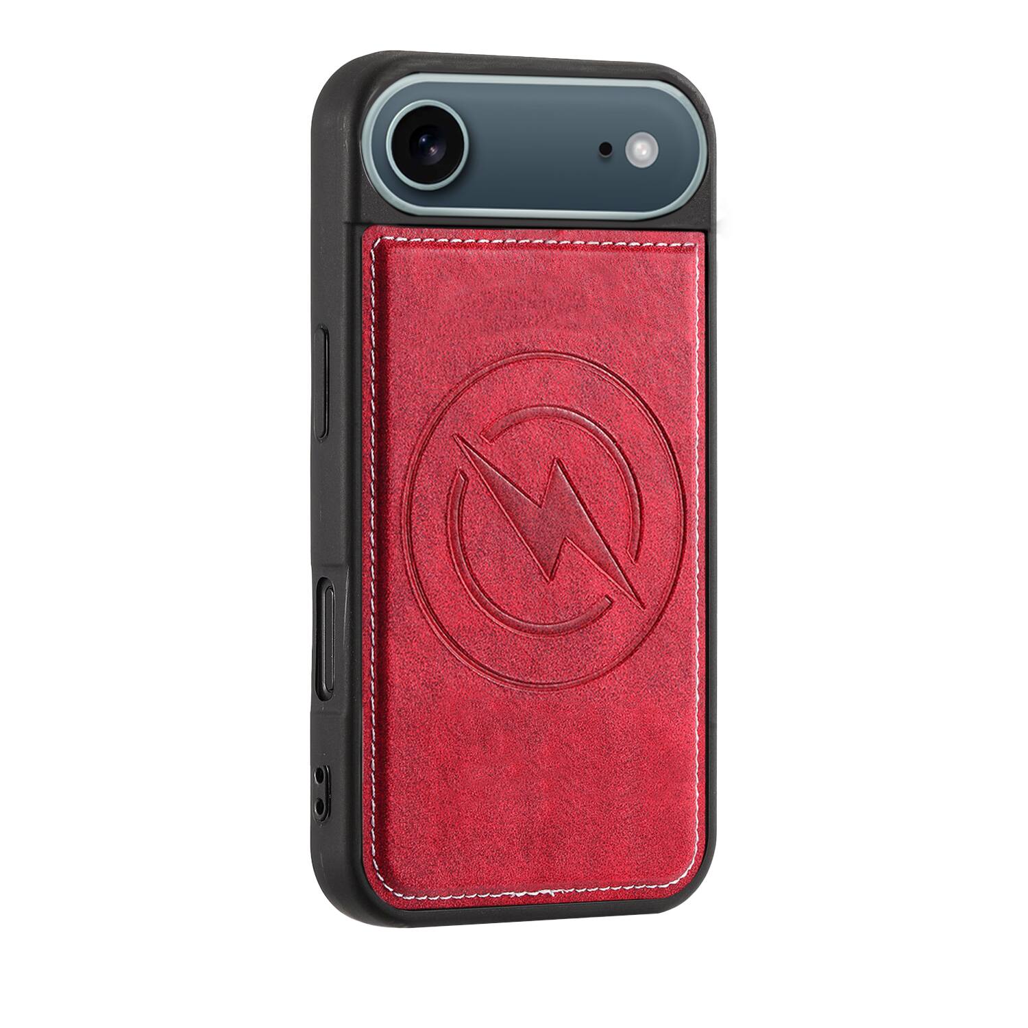 Alt View 3. Dteck - For Apple iPhone Air Wallet Case,2-in-1 Magnetic Detachable Faux Leather Wallet Flip Stand Card Holder TPU Inner Cover - Red.