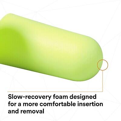Slow-recovery foam designed for a more comfortable insertion and removal