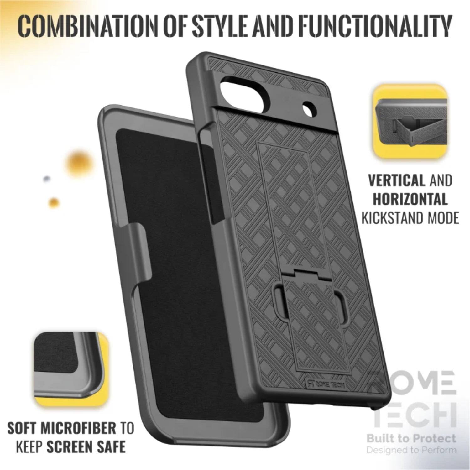 COMBINATION OF STYLE AND FUNCTIONALITY

VERTICAL AND HORIZONTAL KICKSTAND MODE

SOFT MICROFIBER TO KEEP SCREEN SAFE

Built to Protect
Designed to Perform