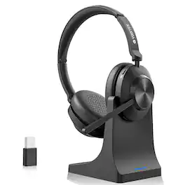Earthley Blooms - Wireless Headset With Mic For Work Microphone Compatible Pc Computer Laptop Tablet Cell Phones Office Call - Default