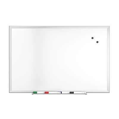 Front. TRU RED - TRU RED™ Magnetic Steel Dry Erase Board, Satin Frame, 3' x 2' (TR61169).