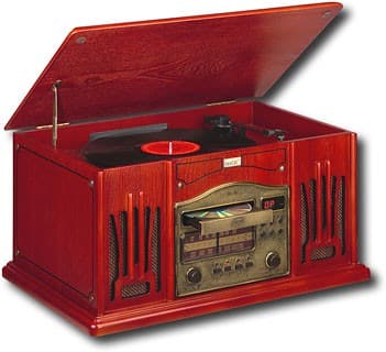 Angle Standard. Leetac - Turntable with Radio/Cassette Deck/CD Player.