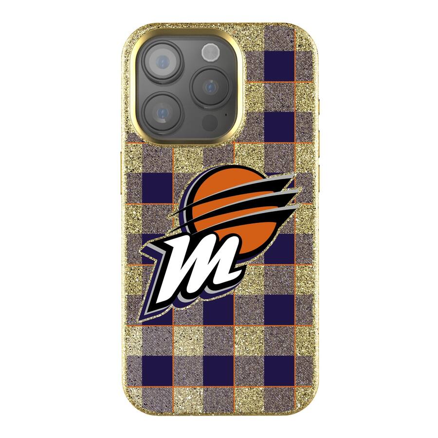 Keyscaper WNBA Phoenix Mercury Plaid Bling iPhone Case 16 Gold ...