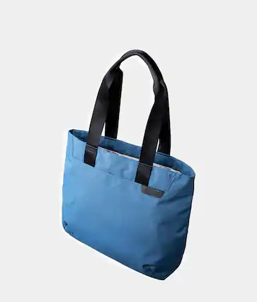 Front. ALPAKA - Tote Bag Minimalist EDC Travel Tote,14.5L , 2 Bottle Sleeves, Front/Back Slip Pockets, Magnetic Open-Top (No Zipper) - Blue/G Axoflux 210D.