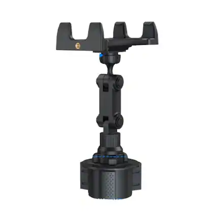 Front. Stock Preferred - Car Mount Car Cup Holder Phone Stand - Black.