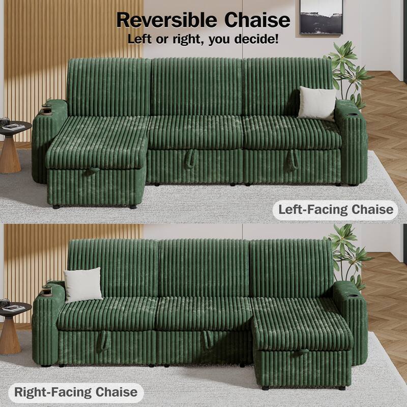 Reversible Chaise  
Left or right, you decide!  

Left-Facing Chaise  
Right-Facing Chaise