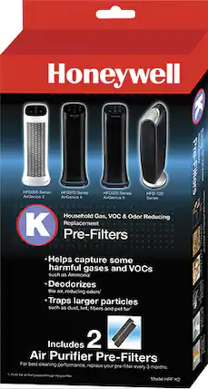 Front. Honeywell - Replacement Filter - Black.