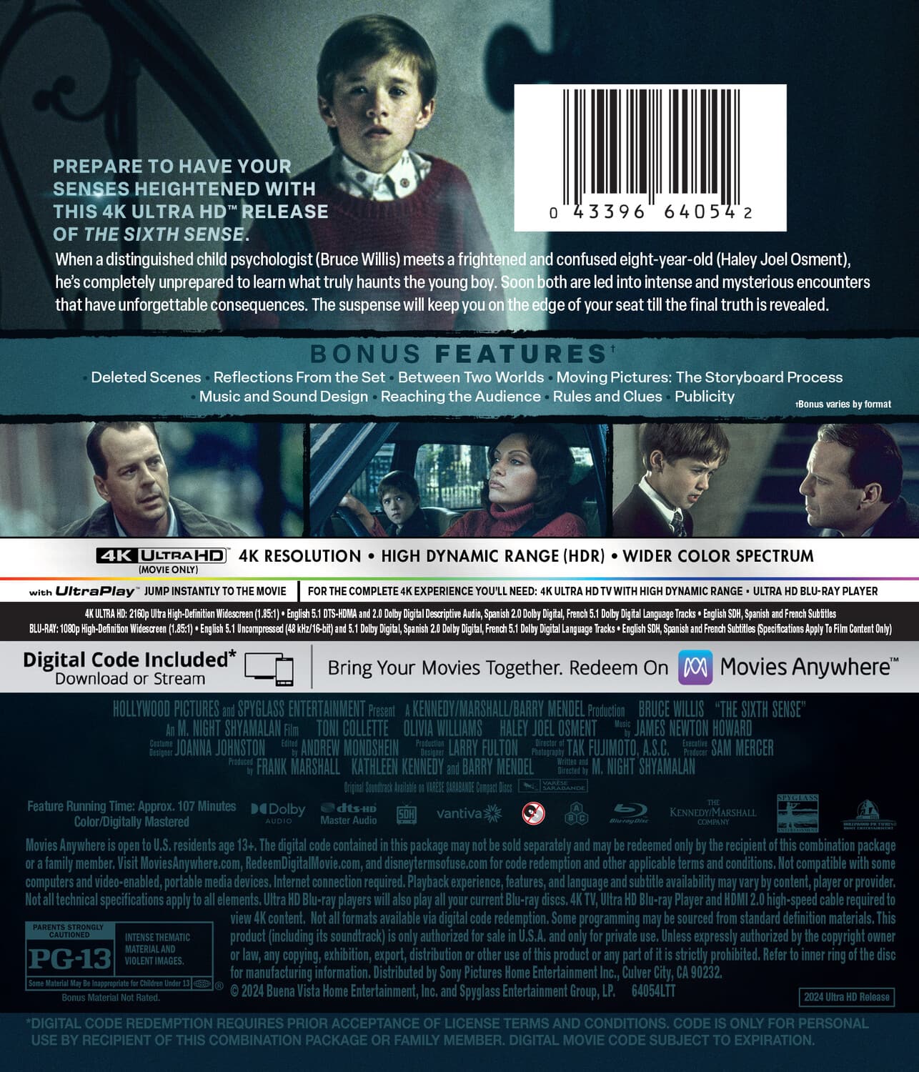 The Sixth Sense 4K Blu Ray [Standard] [4K Ultra HD Blu ray] - Best Buy
