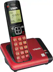 Angle. VTech - CS6619-16 DECT 6.0 Expandable Cordless Phone with 1 Handset - Red.