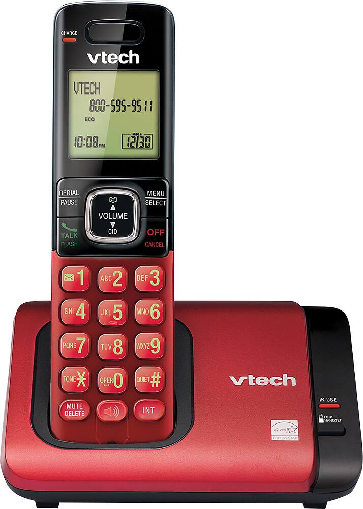 Alt View 11. VTech - CS6619-16 DECT 6.0 Expandable Cordless Phone with 1 Handset - Red.