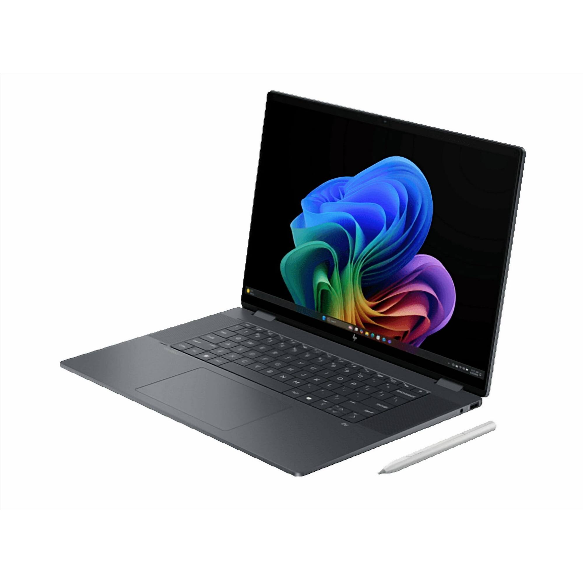 Angle. HP - HP OmniBook X 16-as00 16" 3K Laptop, Ultra 7 256V, 16GB, 512GB, Windows 11 - Silver.