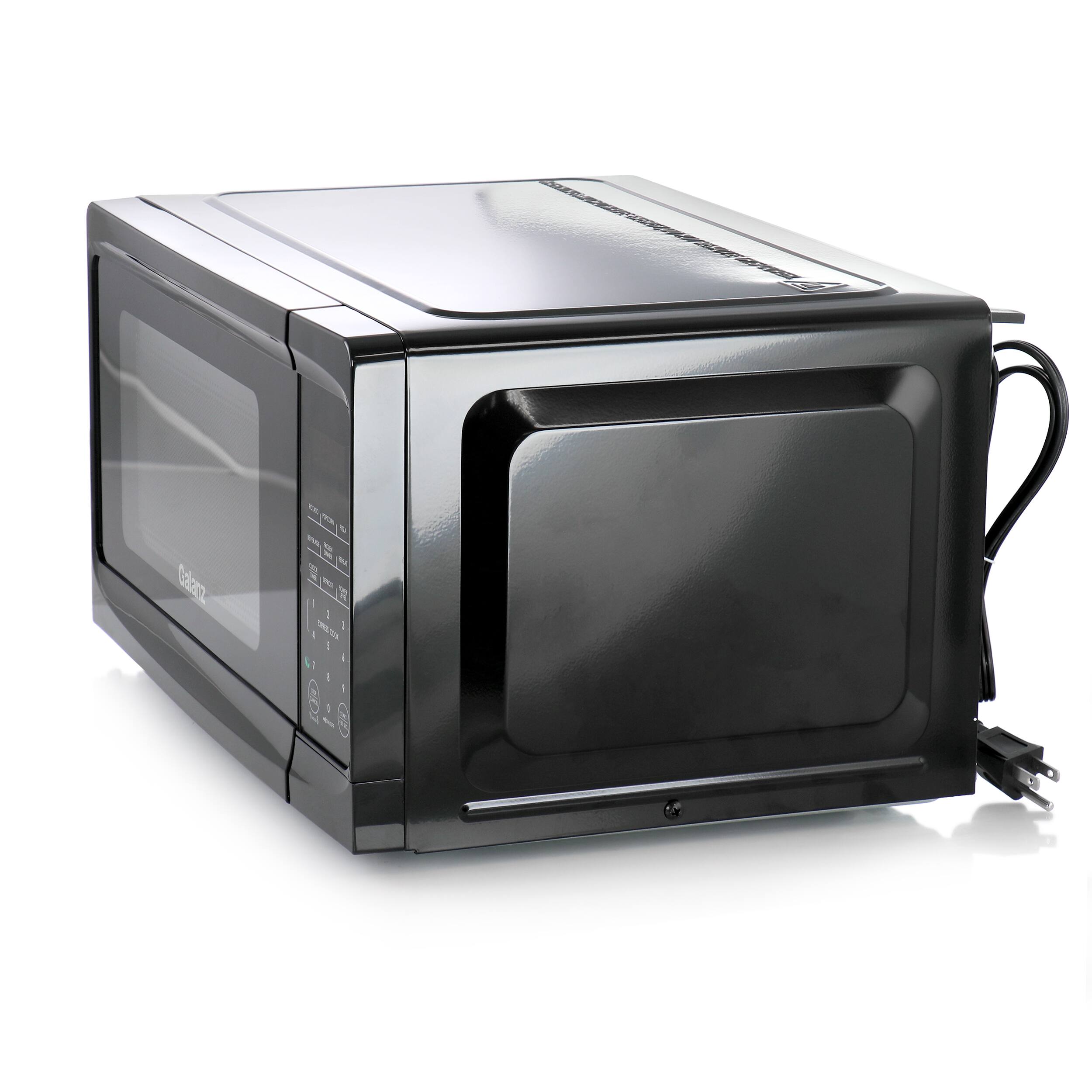 Alt View 1. Galanz - Galanz 0.7 cu ft 700W Countertop Microwave Oven in Black with One Touch Express Cooking - Black.