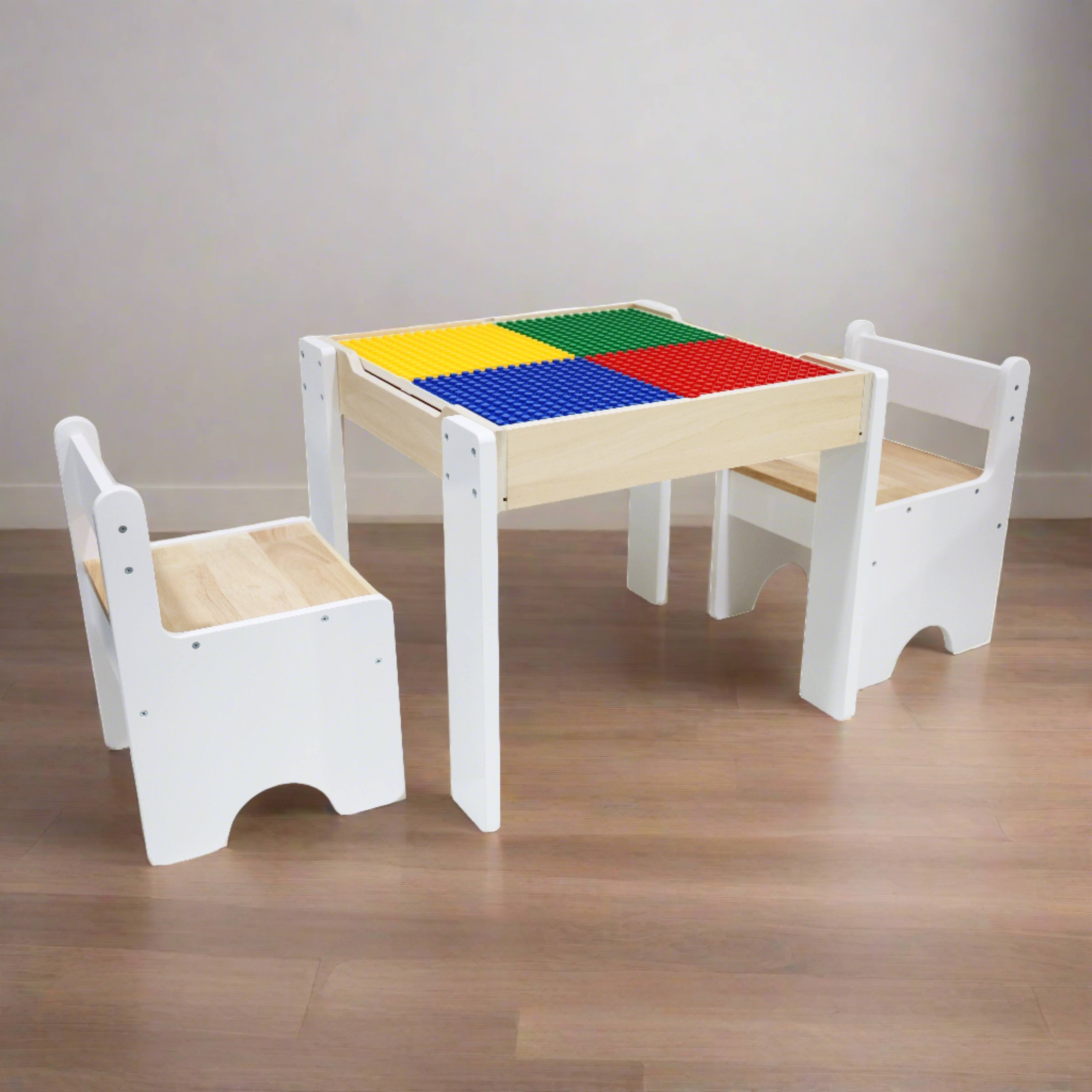 Front. Teamson Kids - Teamson Kids Multi-Activity Table with Reversible Tabletop & Chairs Set.