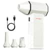 Front. WOLFBOX - Compressed Air Duster, 110000RPM Super Power Electric Air Blower, Fast Charging, Dust Blower for PC, Keyboard, Outdoor - White.